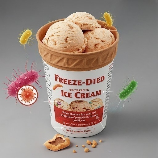 Freeze-dried ice cream